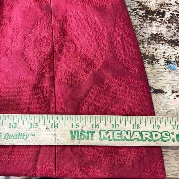 Theory Orsolya Strapless Cocktail Jacquard Dress Red Sz 2‎ - Picture 7 of 10